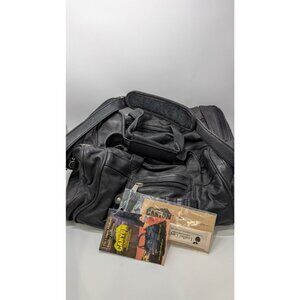 Canyon Outback Black Genuine Leather Duffle Bag